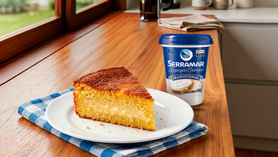 Bolo de Fubá com Requeijão Serramar