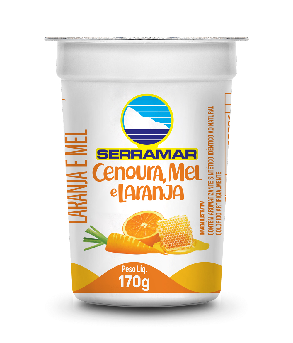 Iogurte Integral com Preparado de Cenoura, Laranja e Mel